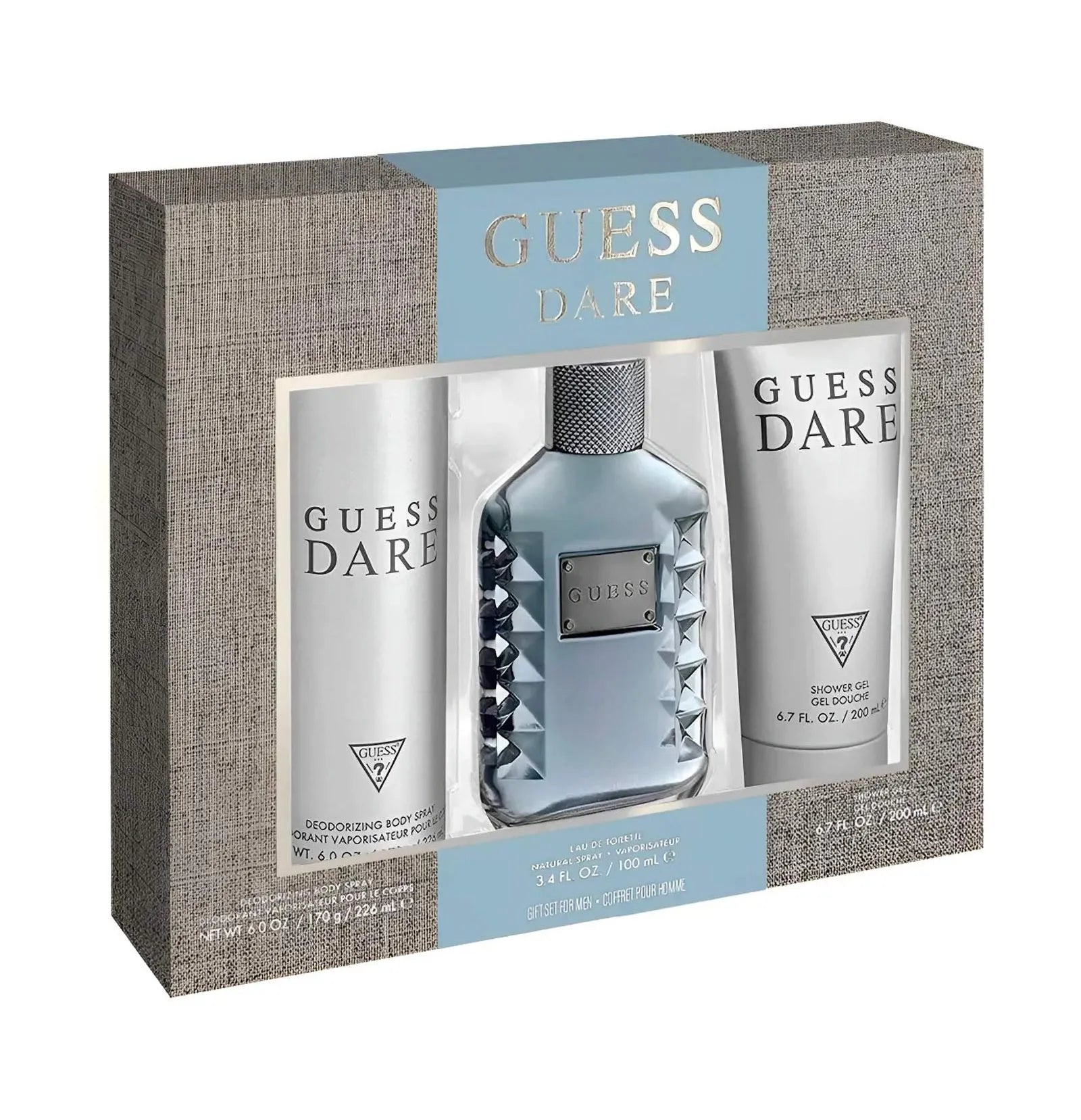 ESTUCHE GUESS DARE MEN X3 PIEZAS 100ML EDT ORIGINAL