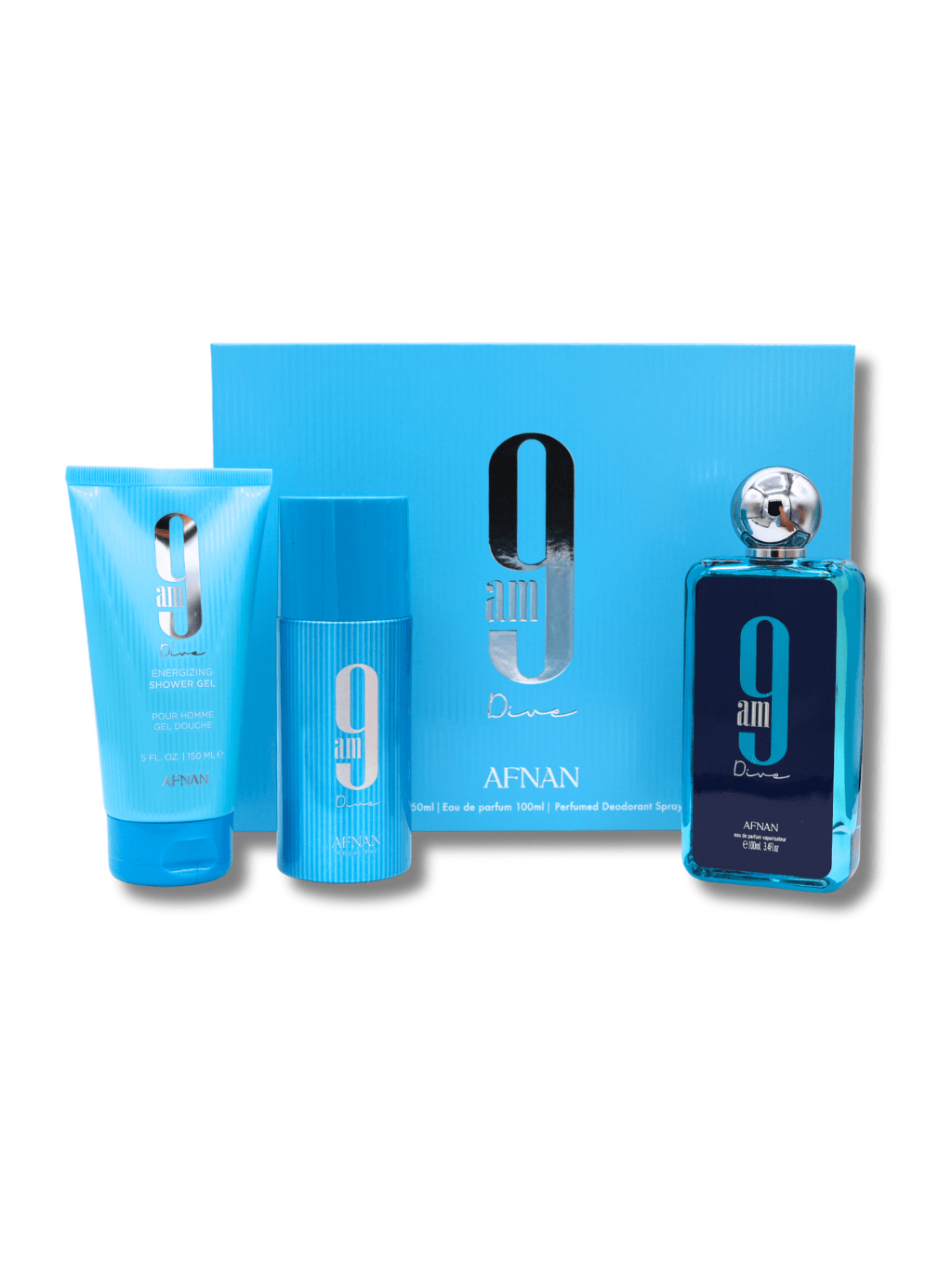 ESTUCHE AFNAN 9AM DIVE 100ML EDP X3 PIEZAS ORIGINAL