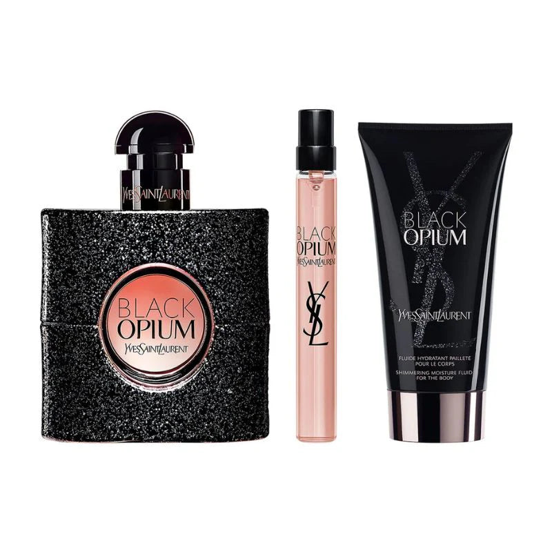 ESTUCHE YVES SAINT LAURENT BLACK OPIUM 100ML EDP X3 PIEZAS ORIGINAL