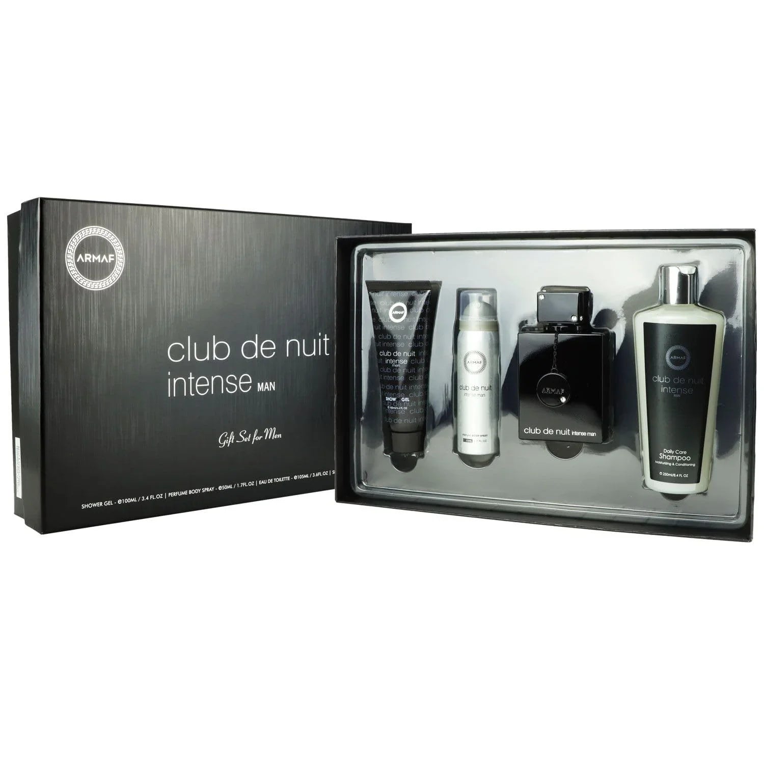 ESTUCHE ARMAF CLUB DE NUIT INTENSE X4 PIEZAS EDT ORIGINAL