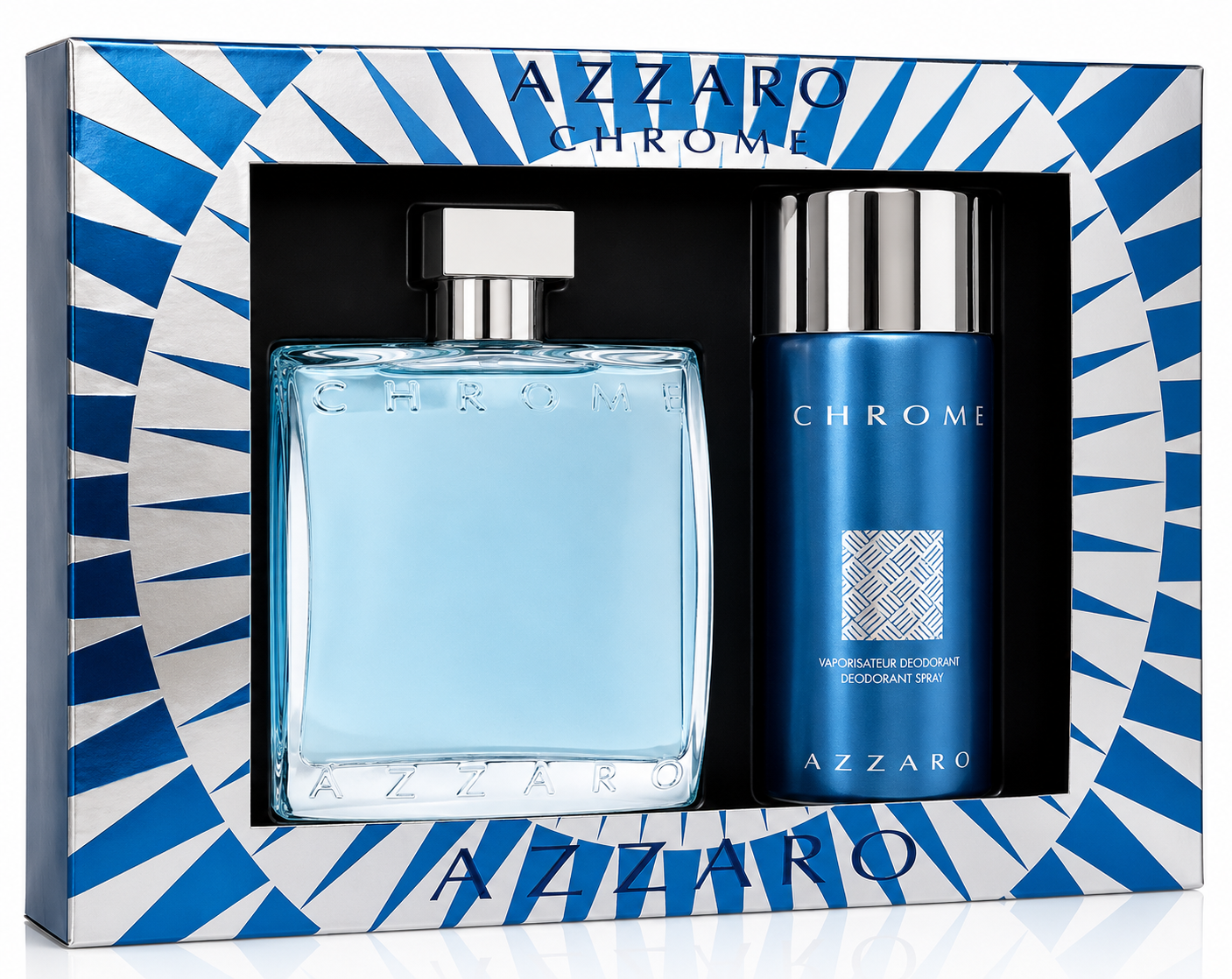 ESTUCHE AZZARO CHROME 100ML EDT X2 PIEZAS ORIGINAL