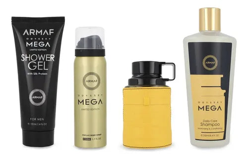 ESTUCHE ARMAF ODYSSEY MEGA 100ML EDP X4 PIEZAS ORIGINAL