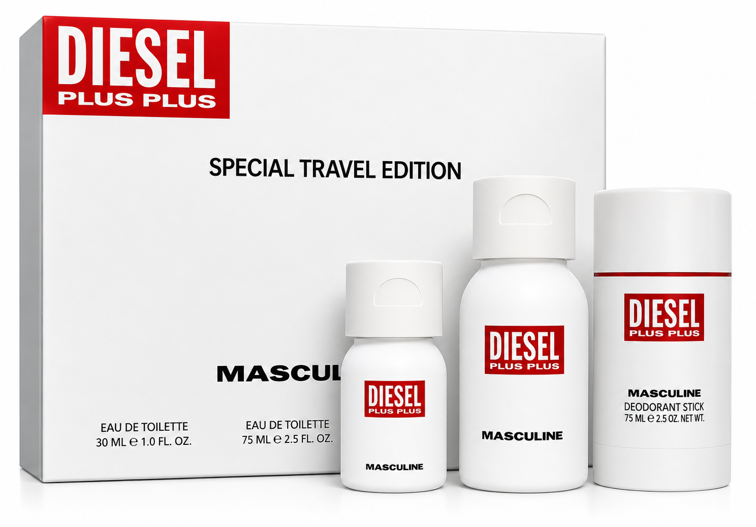 ESTUCHE DIESEL PLUS PLUS HM X3 PIEZAS EDT 75ML ORIGINAL