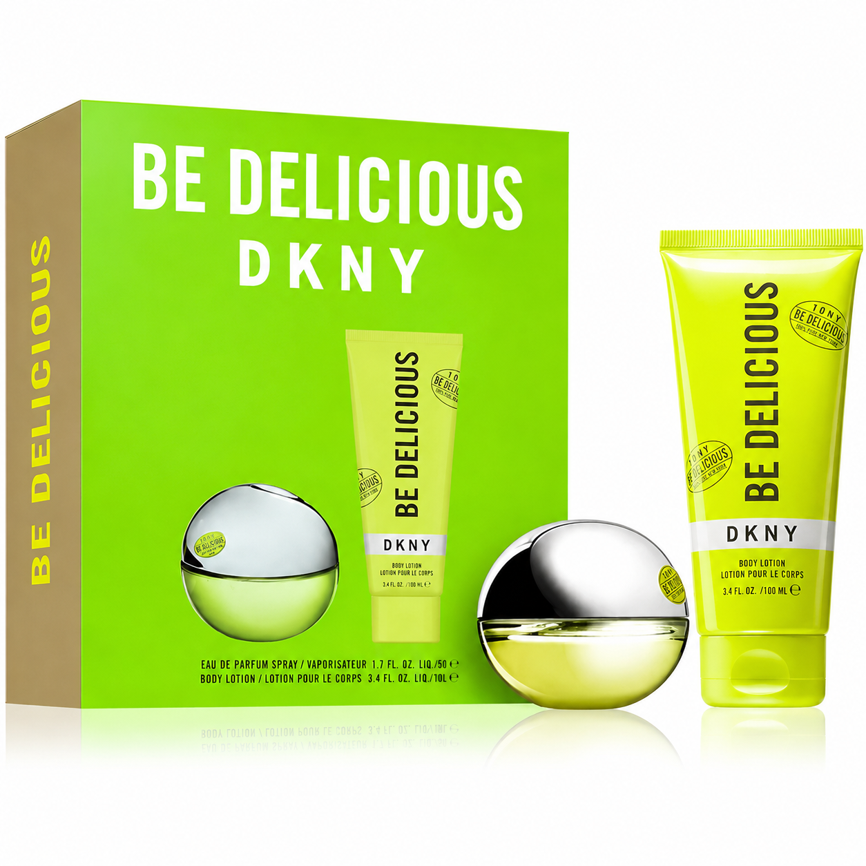 ESTUCHE DONNA KARAN DKNY BE DELICIOUS X2 PIEZAS 100ML EDP ORIGINAL