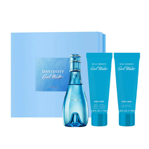 ESTUCHE DAVIDOFF COOL WATER DM 100ML EDT X3 PIEZAS ORIGINAL