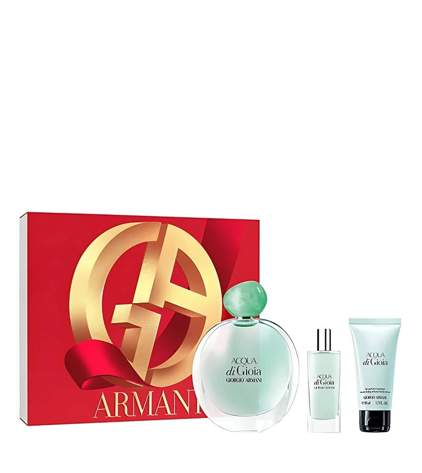 ESTUCHE ACQUA DI GIOIA 100ML EDP X3 PIEZAS ORIGINAL