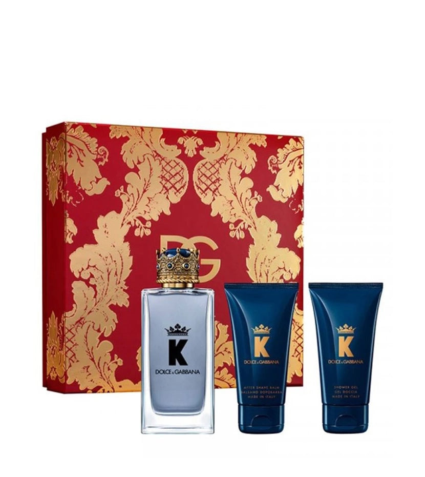 ESTUCHE DOLCE & GABBANA KING HM X3 PIEZAS 100ML EDT ORIGINAL