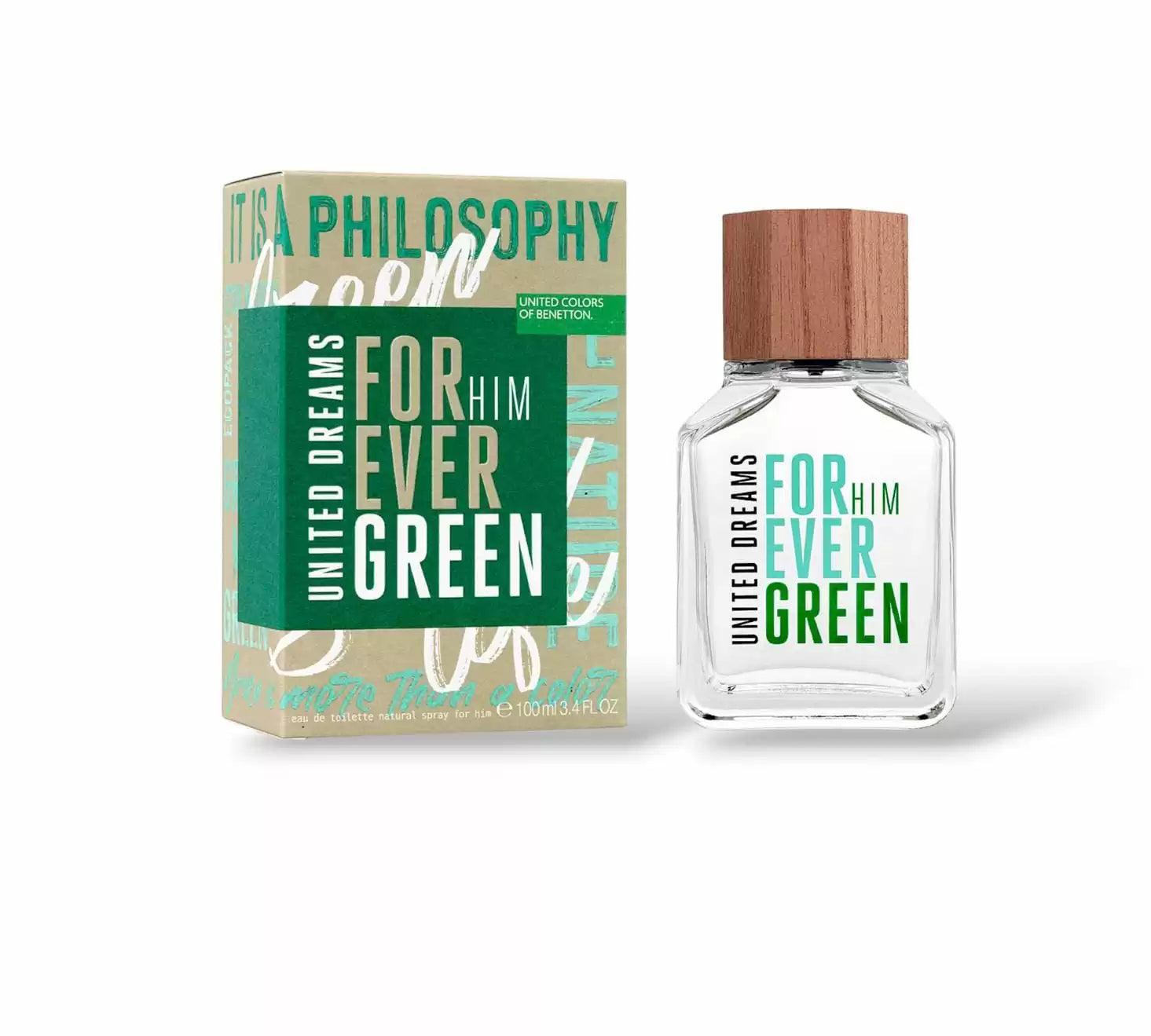 PERFUME BENETTON UNITED DREAMS FOREVER GREEN 100ML EDT ORIGINAL