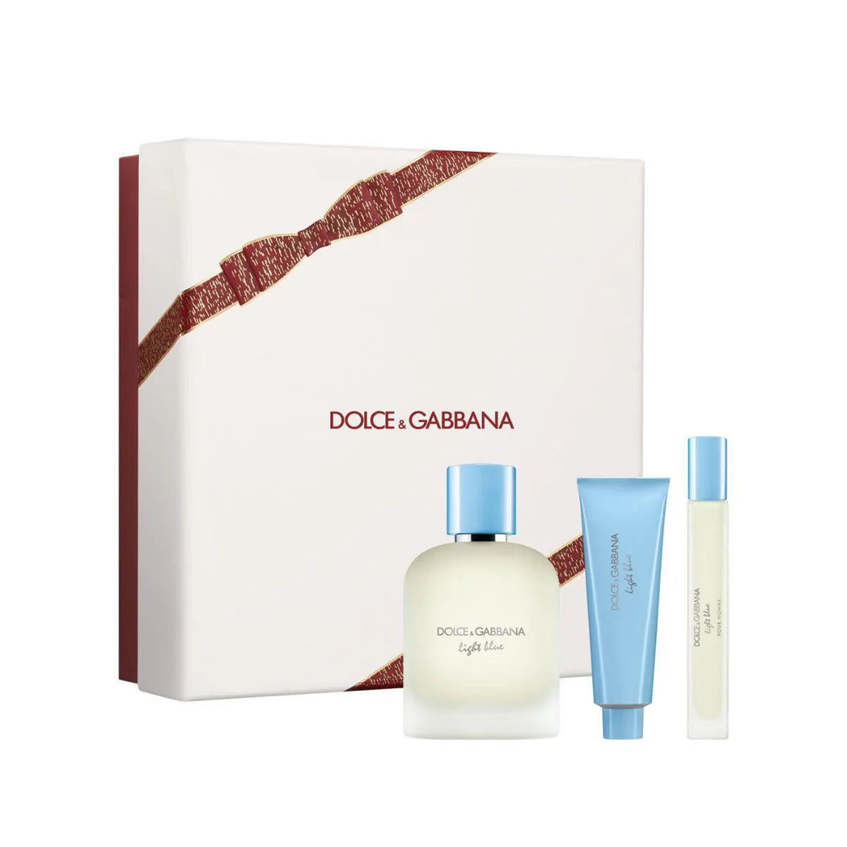 ESTUCHE DOLCE & GABBANA LIGHT BLUE POUR HOMME X3 PIEZAS 100ML EDT ORIGINAL