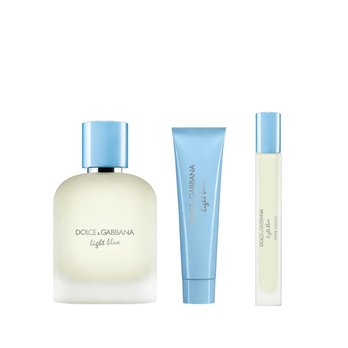 ESTUCHE DOLCE & GABBANA LIGHT BLUE POUR HOMME X3 PIEZAS 100ML EDT ORIGINAL