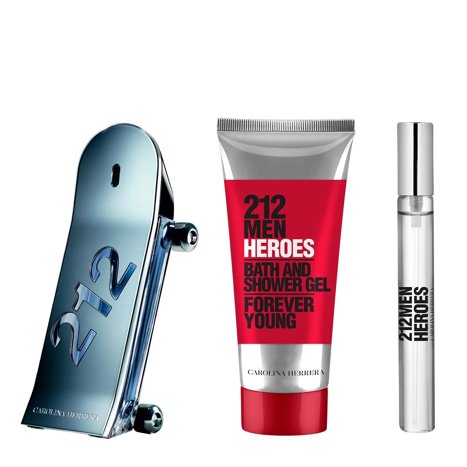 ESTUCHE CAROLINA HERRERA 212 HEROES 90ML EDT X3 PIEZAS ORIGINAL